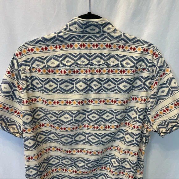 Hollister California Aztec Short Cuffed Sleeve Button Down Shirt Teen XL Tribal - Picture 12 of 14